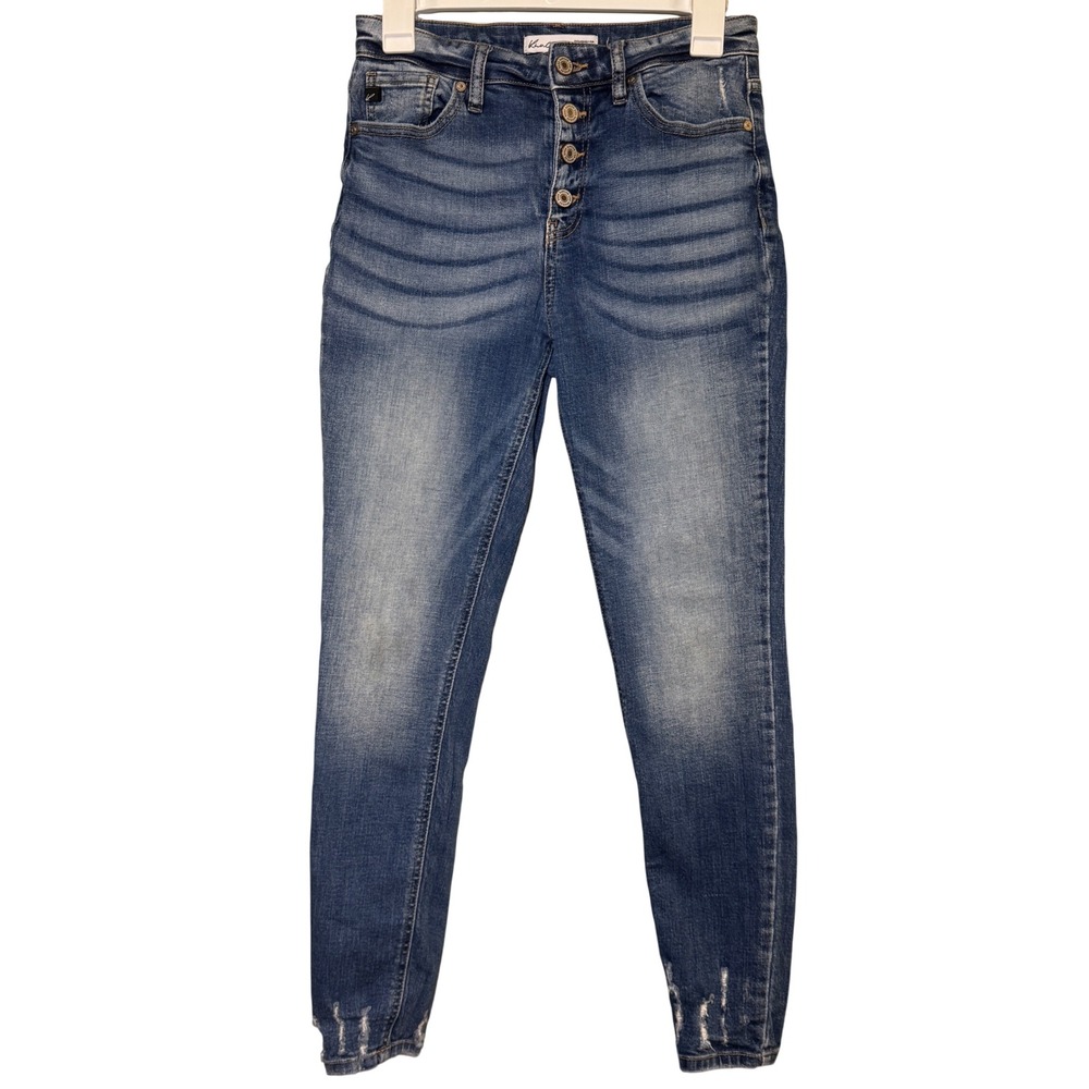 KanCan Maurice's Women's High Rise Skinny Jeans Medium Wash Button Fly Size 27
